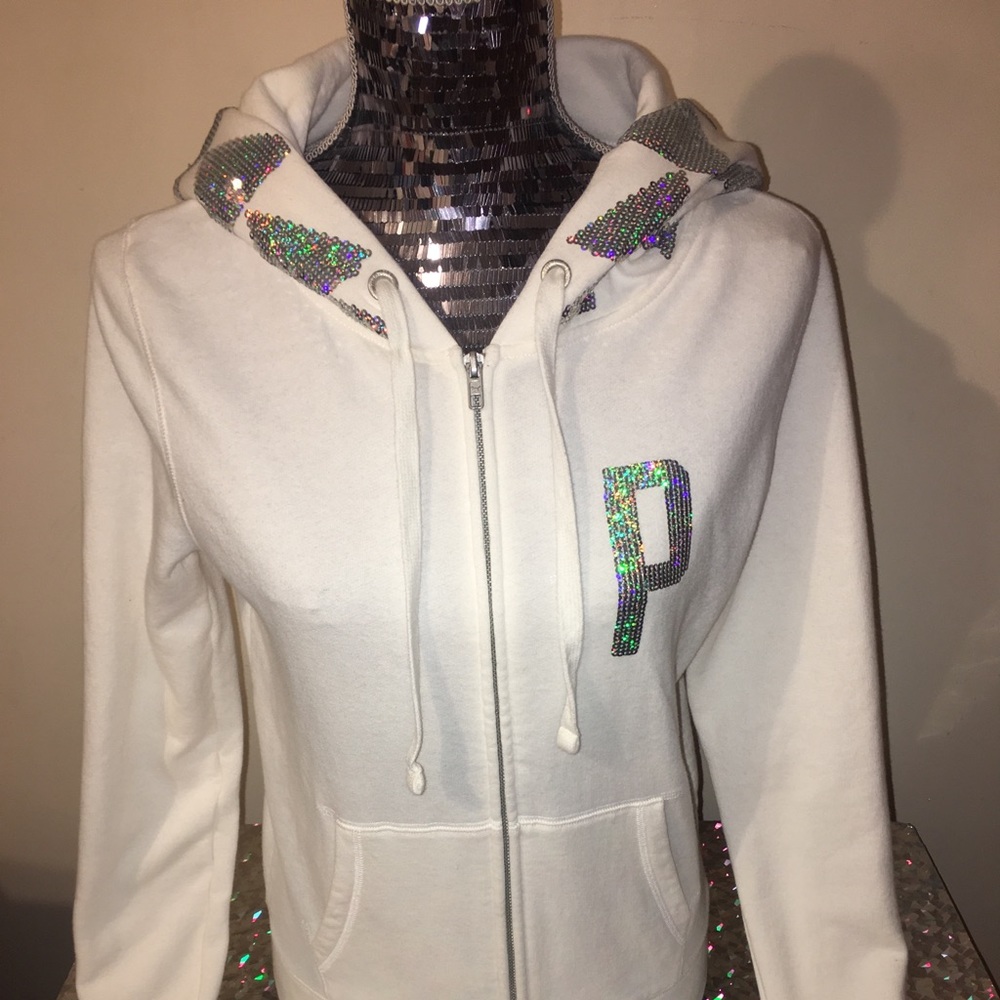 VICTORIA’S SECRET PINK RARE BLING HOODIE SMALL